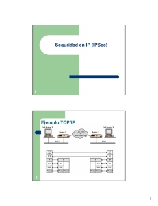 Seguridad en IP (IPSec) Ejemplo TCP/IP