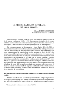 la prensa católica catalana de 1868 a 1900 (ii)
