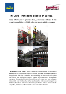 Transporte público en Europa Transporte público en Europa