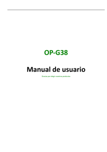 OP-G38 Manual de usuario