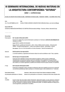 iii seminario internacional de nuevas materias en la arquitectura