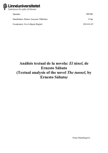 Análisis textual de la novela: El túnel, de Ernesto Sábato