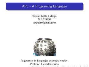 APL - A Programing Language