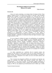 Movimiento Indígena Ecuatoriano: Bitácora de camino Pablo