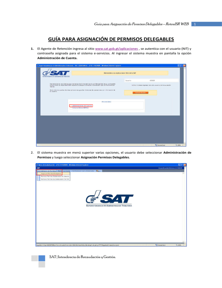 Guía Para Asignación De Permisos Delegables