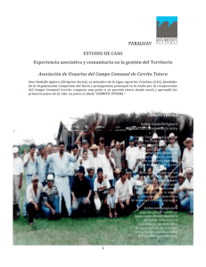 PARAGUAY ESTUDIO DE CASO Experiencia asociativa y