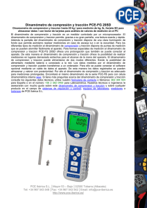Dinamómetro de compresión y tracción PCE-FG