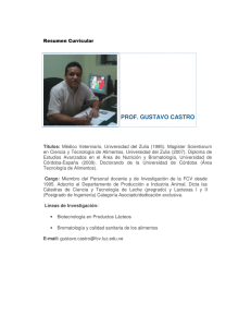 PROF. GUSTAVO CASTRO - Facultad de Ciencias Veterinarias