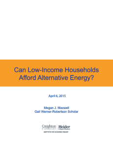 Can Low-Income Households Afford Alternative Energy?