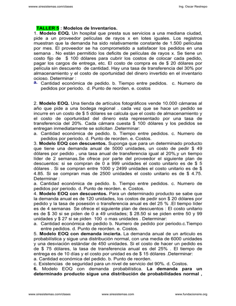Ejemplo 2 De Manejo De Inventarios Modelo Eoq Otosect 7913