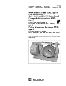 Drum Brakes Class 5010, Type F Frenos de tambor clase 5010, tipo