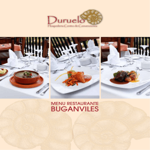 Carta Restaurante Buganviles