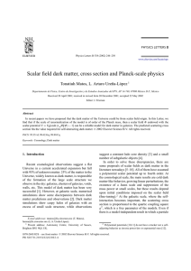 Scalar field dark matter, cross section and Planck-scale
