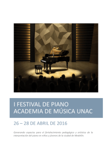 I FESTIVAL DE PIANO ACADEMIA DE MÚSICA UNAC
