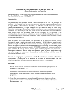 VIH y Nutrición Page 1 of 47 Compendio de Conocimientos Sobre la