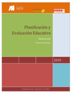 Planificación y Evaluación Educativa