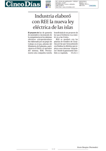 Industria elaboró con REE la nueva ley eléctrica de las islas