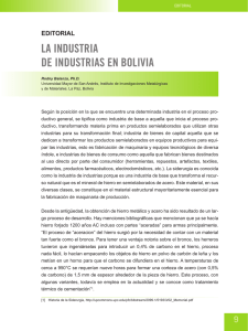 la industria de industrias en bolivia