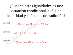 Pasos recomendados para resolver una ecuación