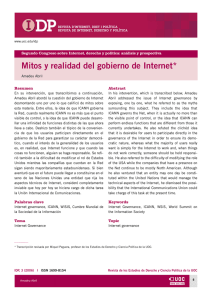 Mitos y realidad del gobierno de Internet*