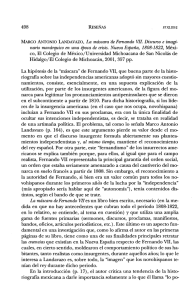 nario monárquico en una época de crisis. Nueva España, 1808