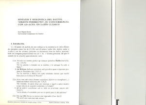 Sintaxis y semántica del dativo objeto indirecto: su concurrencia con