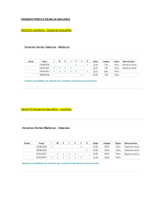 HORARIOS FERRYS A PALMA DE MALLORCA TRAYECTO