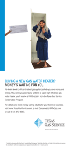 BUYING A NEW GAS WATER HEATER? MoNEY`S WAITING foR YoU.