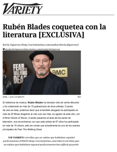 Rubén Blades coquetea con la literatura [EXCLUSIVA] | Variety Latino