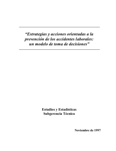 “Estrategias y acciones orientadas a la prevención de los