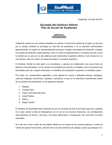 Sociedad del Gobierno Abierto Plan de Acción de Guatemala