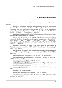 Recursos utilizados - Aplicaciones Criptográficas Java. Proyecto Fin