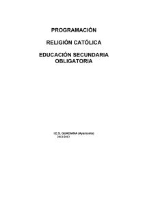 programación religión católica educación secundaria obligatoria