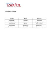 Vocabulario de la noticia Español Inglés Portugués Reencuentro