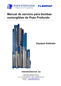 Manual de servicio para bombas sumergibles de Pozo Profundo