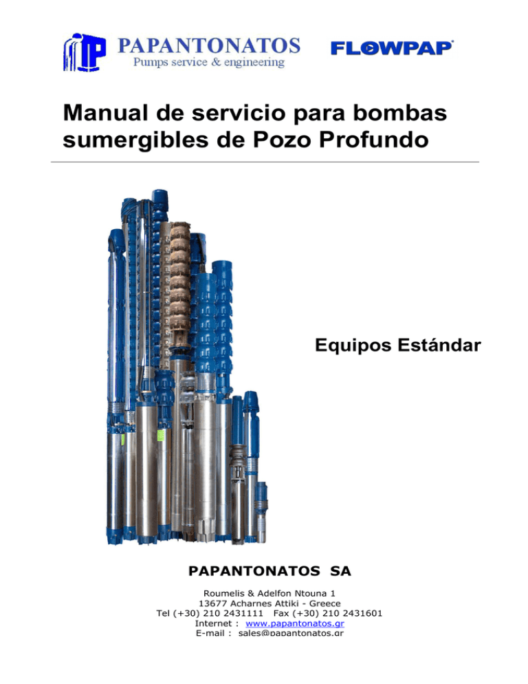 Manual De Servicio Para Bombas Sumergibles De Pozo Profundo