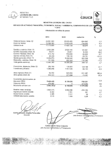 balances 2013 y notas ee ff - Industria Licorera del Cauca