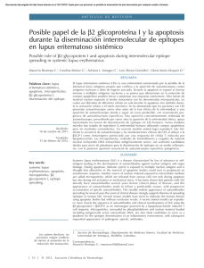 Posible papel de la β2 glicoproteína I y la apoptosis durante la