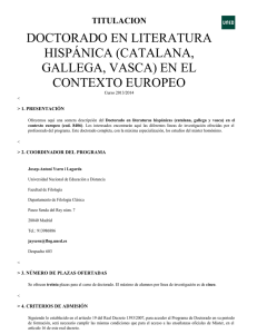 doctorado en literatura hispánica (catalana, gallega, vasca)