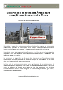 ExxonMobil se retira del Ártico para cumplir sanciones contra Rusia