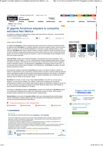 El gigante Accenture adquiere la compañía asturiana Neo Metrics