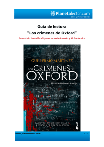 Guía de lectura “Los crímenes de Oxford”