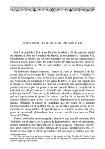 SEPULCRO DEL REY DE NAVARRA DON SANCHO VIII