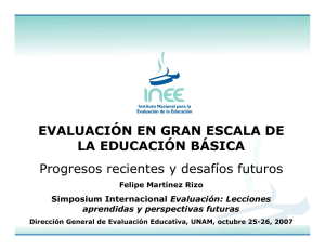 Diapositiva 1 - Dirección General de Evaluación Educativa de la