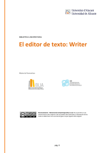 El editor de texto: Writer Archivo