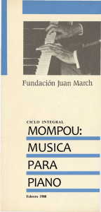 mompou: piano para musica