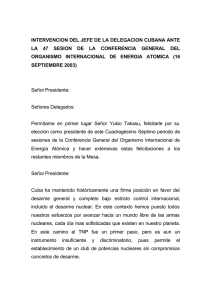 intervencion del jefe de la delegacion cubana ante la 47 sesion de