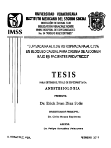 ANESTESIOLOGIA Dr. Erick Ivan Díaz Solis