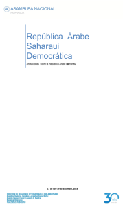 Anotaciones sobre la Republica Arabe de Saharaui