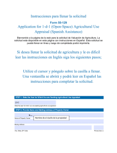 Agricultural Appraisal (Spanish)